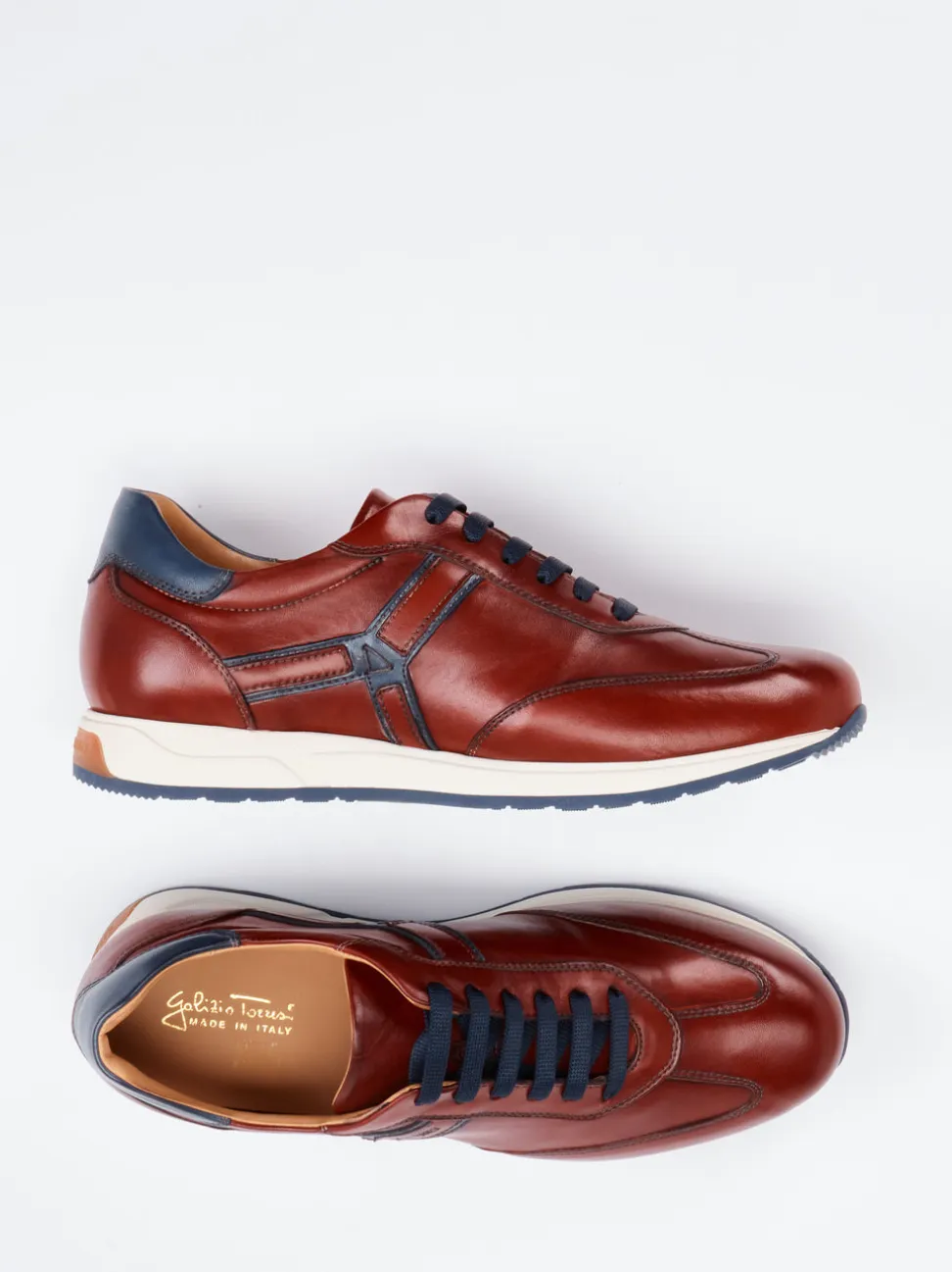 Galizio Torresi – Sneaker aus Kalbleder Bordeauxrot