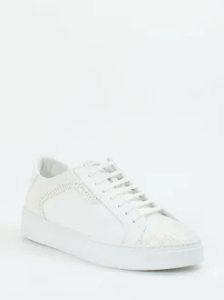 Galizio Torresi – Sneaker aus geprägtem Leder weiß