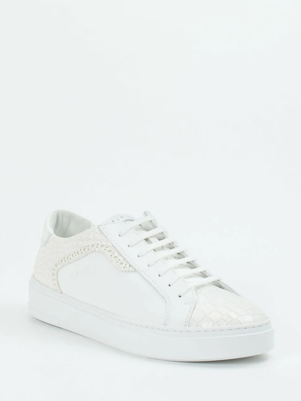 Galizio Torresi – Sneaker aus geprägtem Leder weiß