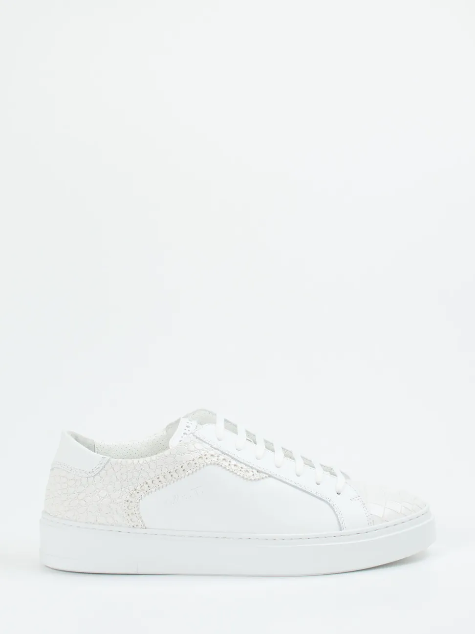 Galizio Torresi – Sneaker aus geprägtem Leder weiß