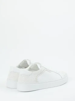 Galizio Torresi – Sneaker aus geprägtem Leder weiß