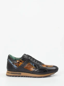 Galizio Torresi – Sneaker aus geprägtem Leder Schwarz