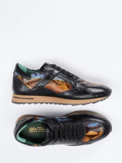 Galizio Torresi – Sneaker aus geprägtem Leder Schwarz