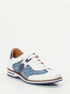 Galizio Torresi – Sneaker aus Kalbleder und Textil Weiß