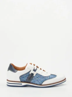 Galizio Torresi – Sneaker aus Kalbleder und Textil Weiß