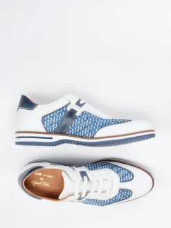 Galizio Torresi – Sneaker aus Kalbleder und Textil Weiß