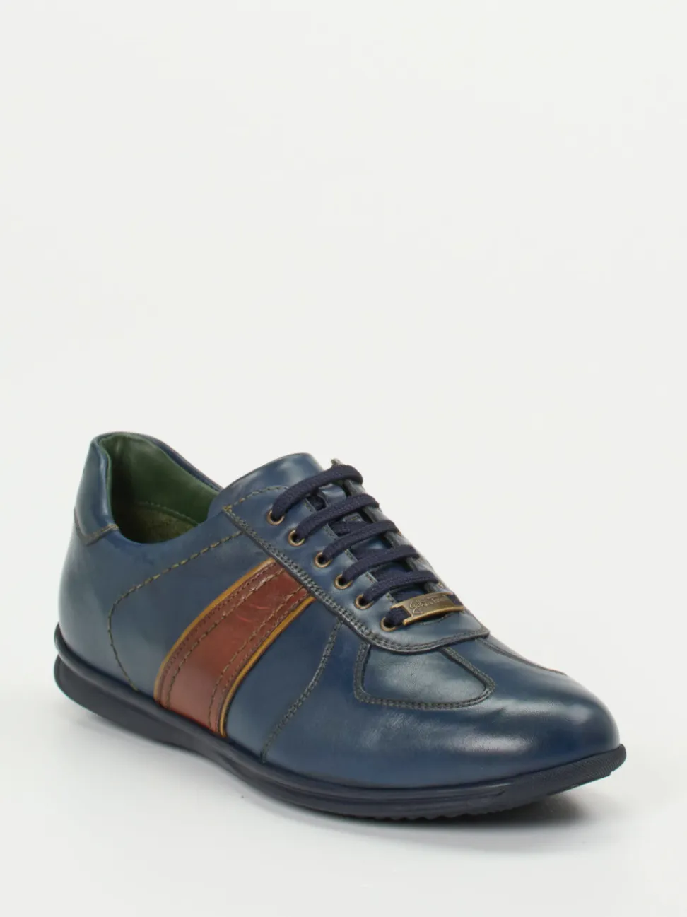 Galizio Torresi – Sneaker aus Kalbleder Dunkelblau