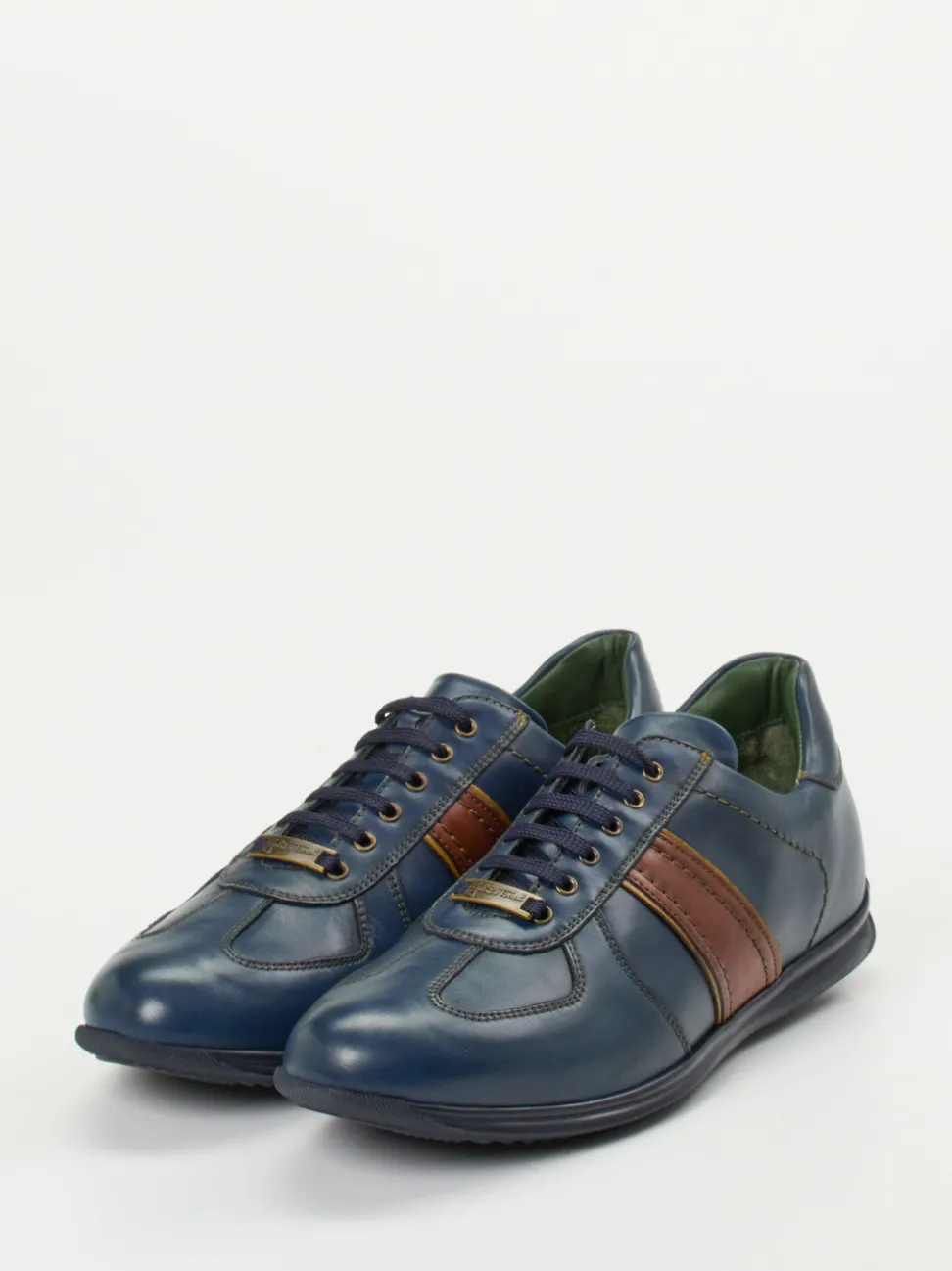 Galizio Torresi – Sneaker aus Kalbleder Dunkelblau