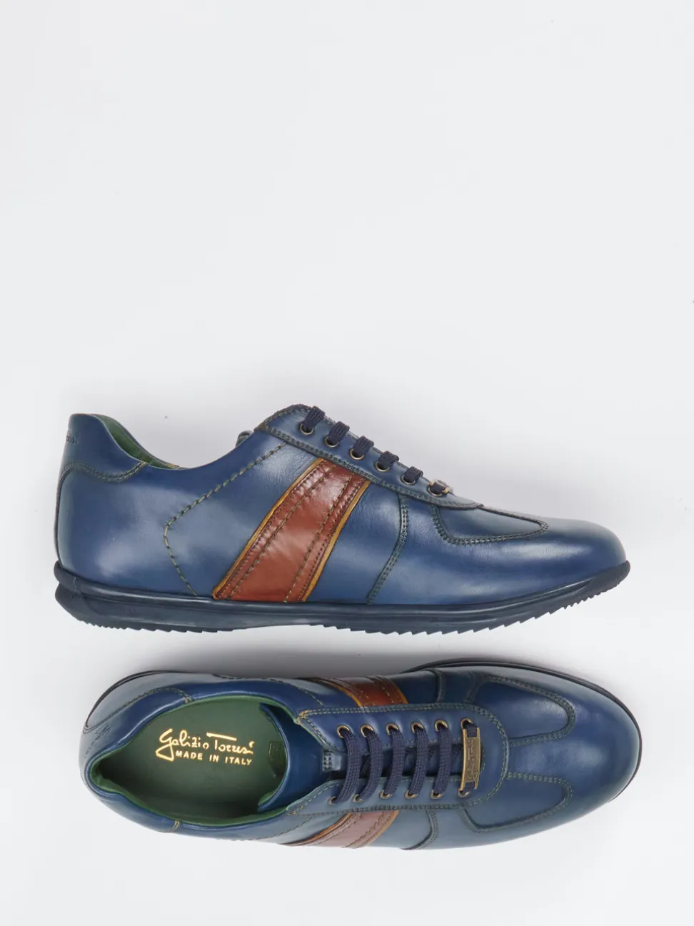 Galizio Torresi – Sneaker aus Kalbleder Dunkelblau