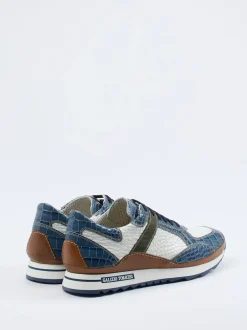 Galizio Torresi – Sneaker aus geprägtem Leder cremeweiß