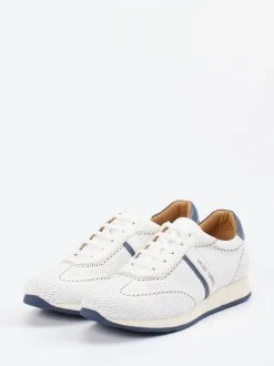 Galizio Torresi – Sneaker aus genarbtem Leder Off-White