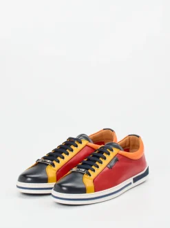 Galizio Torresi – Sneaker aus Kalbleder im Color-Blocking