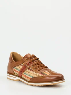 Galizio Torresi – Sneaker aus Kalbleder cognacfarben
