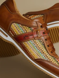 Galizio Torresi – Sneaker aus Kalbleder cognacfarben