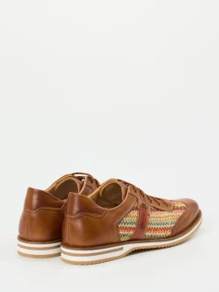 Galizio Torresi – Sneaker aus Kalbleder cognacfarben