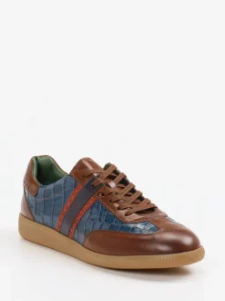 Galizio Torresi – Sneaker aus Kalbleder mit Kroko-Prägung