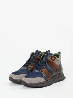 Galizio Torresi – Sneaker aus Veloursleder dunkelblau