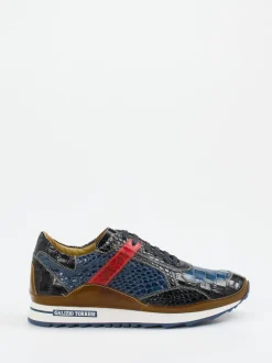 Galizio Torresi – Sneaker aus geprägtem Leder blau