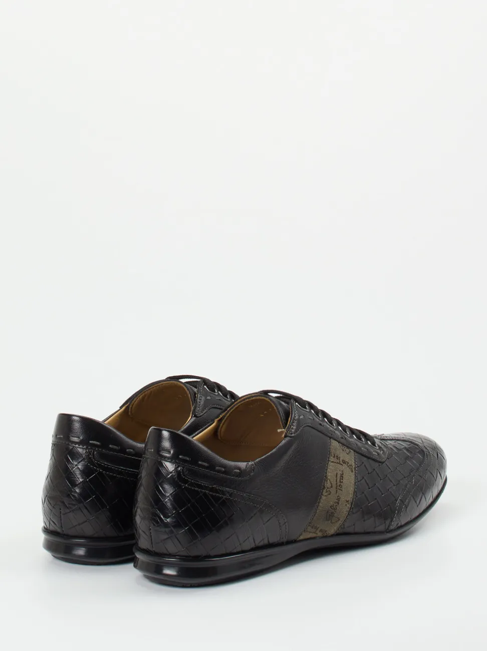 Galizio Torresi – Sneaker aus geprägtem Leder schwarz