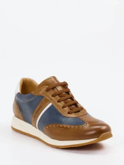 Galizio Torresi – Sneaker aus Kalbleder cognacblau