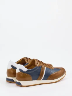 Galizio Torresi – Sneaker aus Kalbleder cognacblau