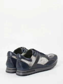Galizio Torresi – Sneaker aus geprägtem Leder dunkelblau