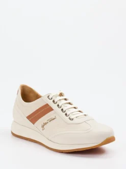 Galizio Torresi – Sneaker aus Leder und Canvas beige