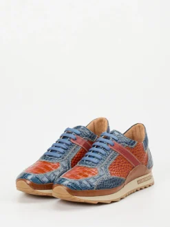 Galizio Torresi – Sneaker aus geprägtem Leder blau
