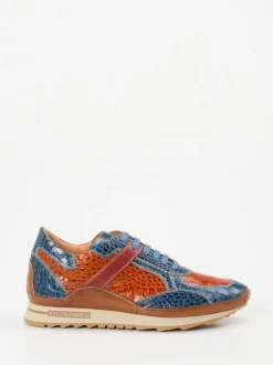 Galizio Torresi – Sneaker aus geprägtem Leder blau