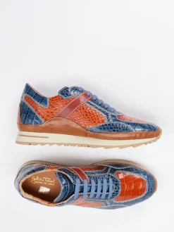 Galizio Torresi – Sneaker aus geprägtem Leder blau