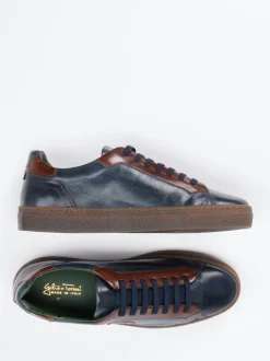 Galizio Torresi – Sneaker aus Kalbleder in Dunkelblau