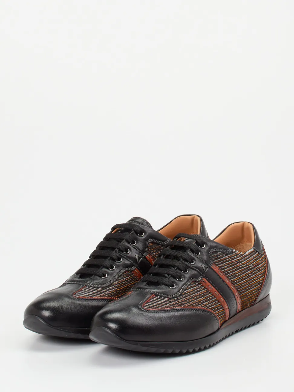 Galizio Torresi – Sneaker aus Kalbleder Schwarz-Multi