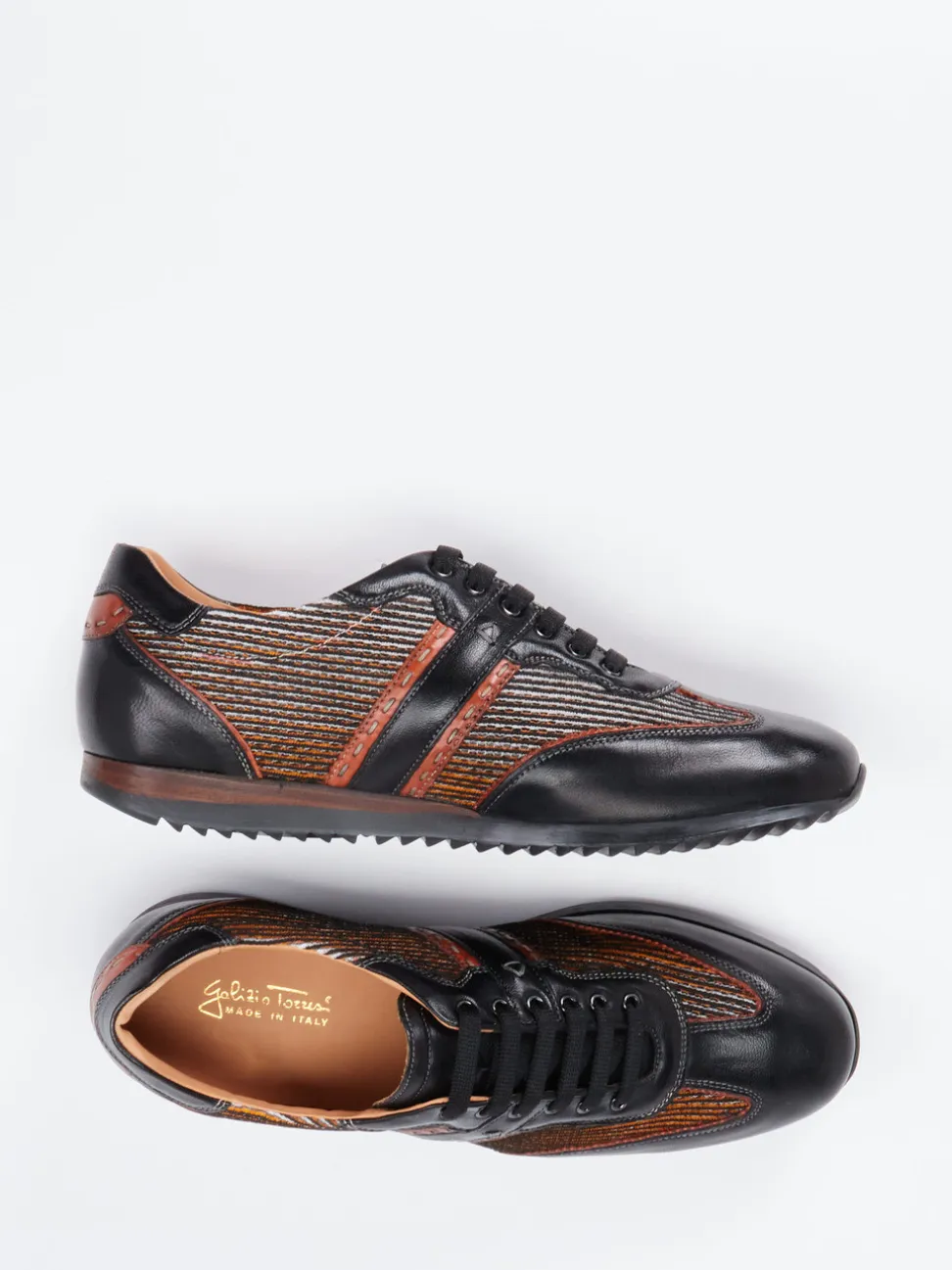 Galizio Torresi – Sneaker aus Kalbleder Schwarz-Multi