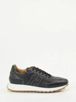 Galizio Torresi – Sneaker aus Kalbleder schwarz