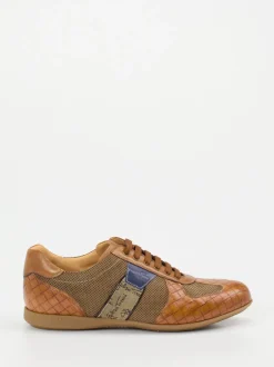 Galizio Torresi – Sneaker aus geprägtem Leder cognac