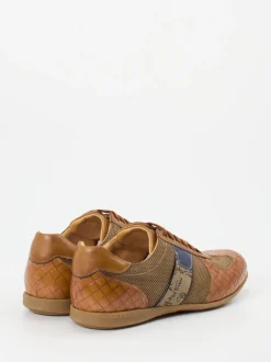Galizio Torresi – Sneaker aus geprägtem Leder cognac