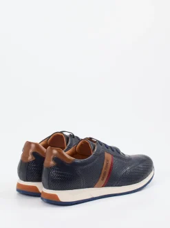 Galizio Torresi – Sneaker aus perforiertem Leder Dunkelblau