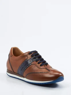 Galizio Torresi – Sneaker aus Kalbleder cognacfarben