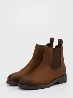 Gant – Chelsea Boots aus Kalbleder in Braun