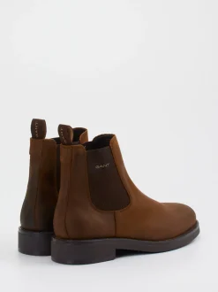 Gant – Chelsea Boots aus Kalbleder in Braun