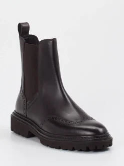 Gant – Chelsea Boots aus Kalbleder Dunkelbraun