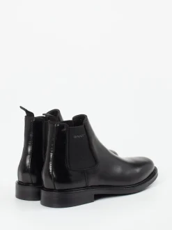 Gant – Chelsea Boots aus Kalbleder schwarz
