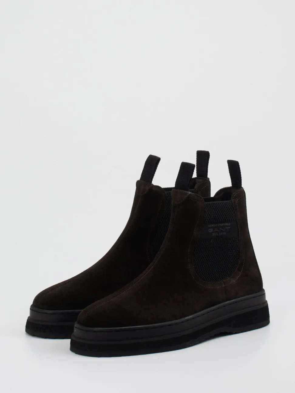 Gant – Chelsea Boots aus Veloursleder dunkelbraun