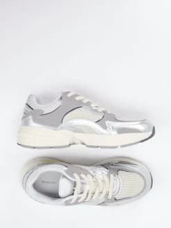 Gant – Chunky Sneaker aus Metallicleder und Velours