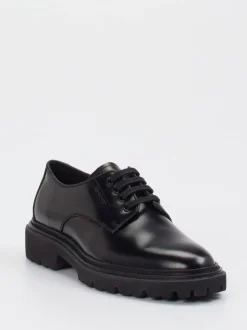 Gant – Derby-Schnürschuhe aus Hochglanzleder Schwarz