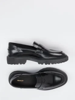 Gant – Loafer aus Hochglanzleder Schwarz
