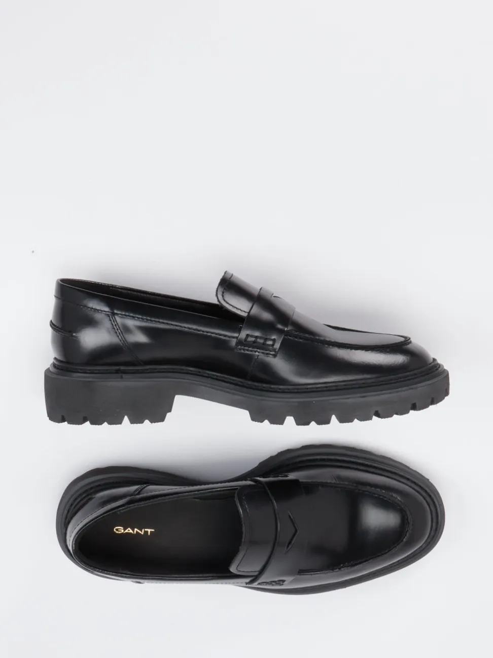 Gant – Loafer aus Hochglanzleder Schwarz