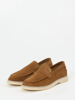 Gant – Loafer aus Veloursleder Cognacbraun