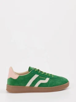 Gant – Retro-Sneaker aus Veloursleder grün