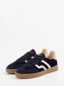 Gant – Retro-Sneaker aus Veloursleder Dunkelblau